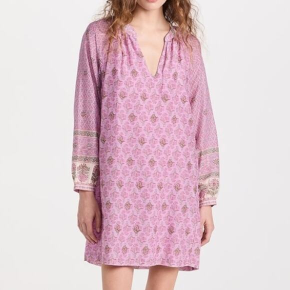 Xirena Hart Dress Pink Posy Block Print Cotton Silk Blend XL NWT - Picture 2 of 11